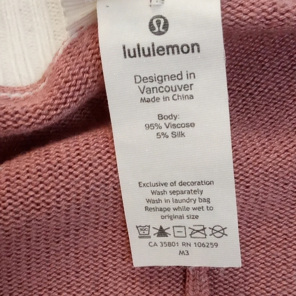 Lululemon Hatha Oversized Cozy Wrap Scarf Cover Up Silk Blend OS